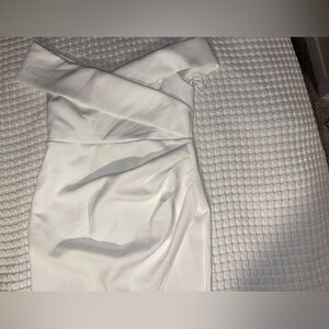 white off the shoulder dress